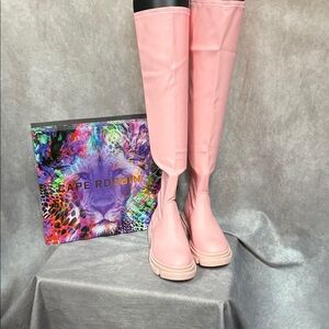 Cape Robbin Blush Pink Over-the-Knee Platform Boots